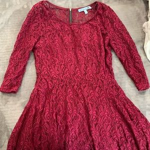 Beautiful Burgundy Skater Dress